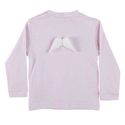 Pink-White - Lifestyle - Baby Gi Baby Angel Wing Crew Neck Top And Trousers Set