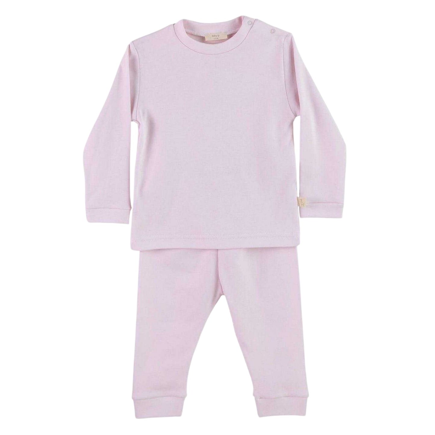 Pink-White - Front - Baby Gi Baby Angel Wing Crew Neck Top And Trousers Set