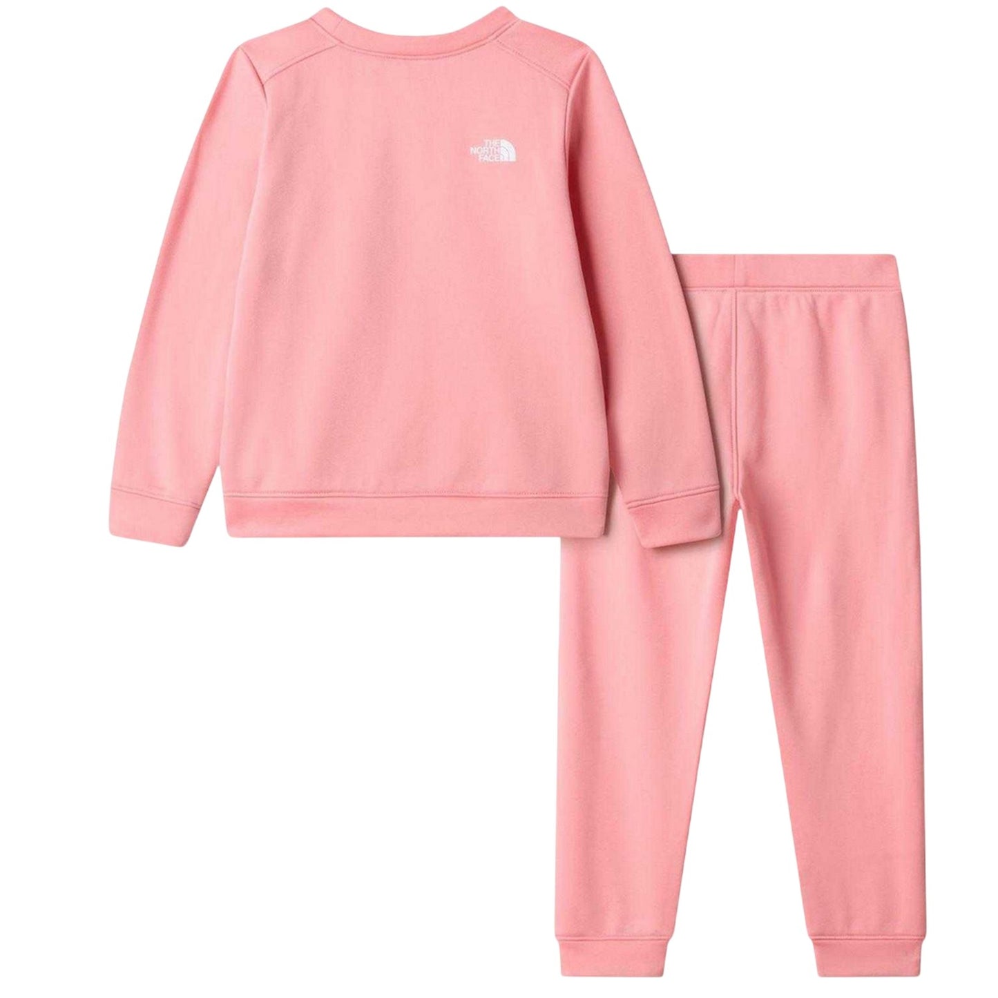 Coral Pink - Back - The North Face Childrens-Kids Performance Tracksuit Set