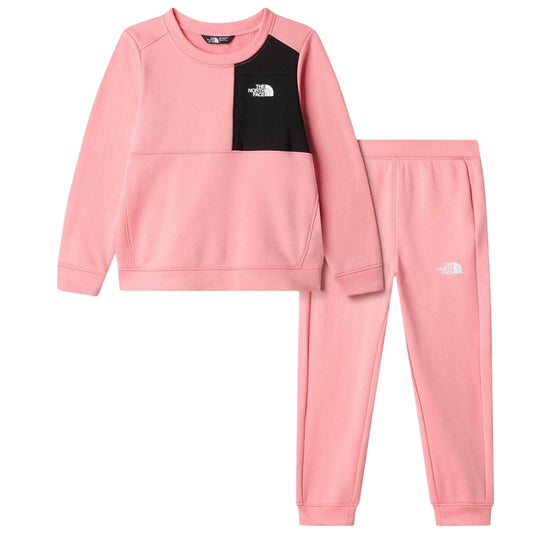 Coral Pink - Front - The North Face Childrens-Kids Performance Tracksuit Set