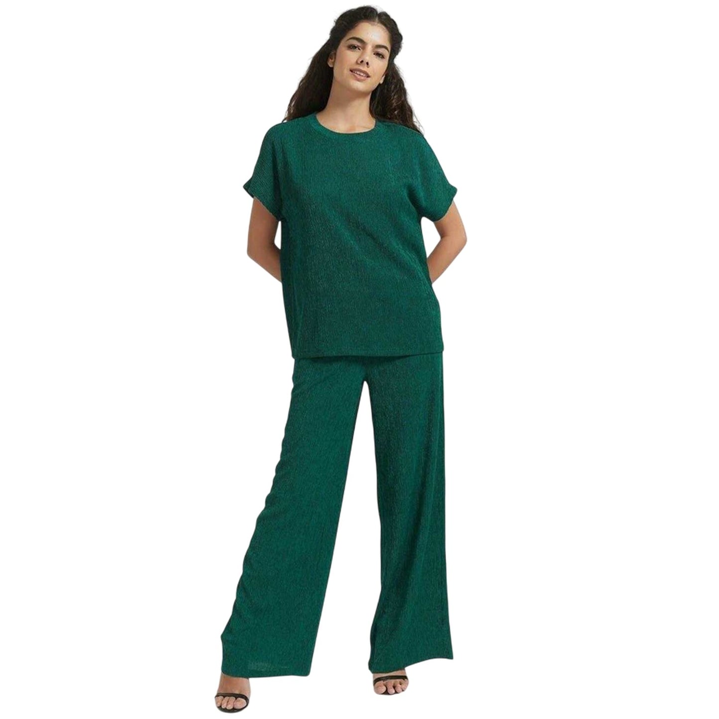Green - Side - Be You Womens-Ladies Relaxed Fit Co-ord Set