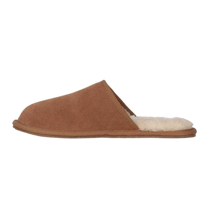 Tan - Side - Jack Wills Mens Suede Mule Slippers