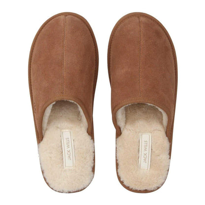 Tan - Lifestyle - Jack Wills Mens Suede Mule Slippers