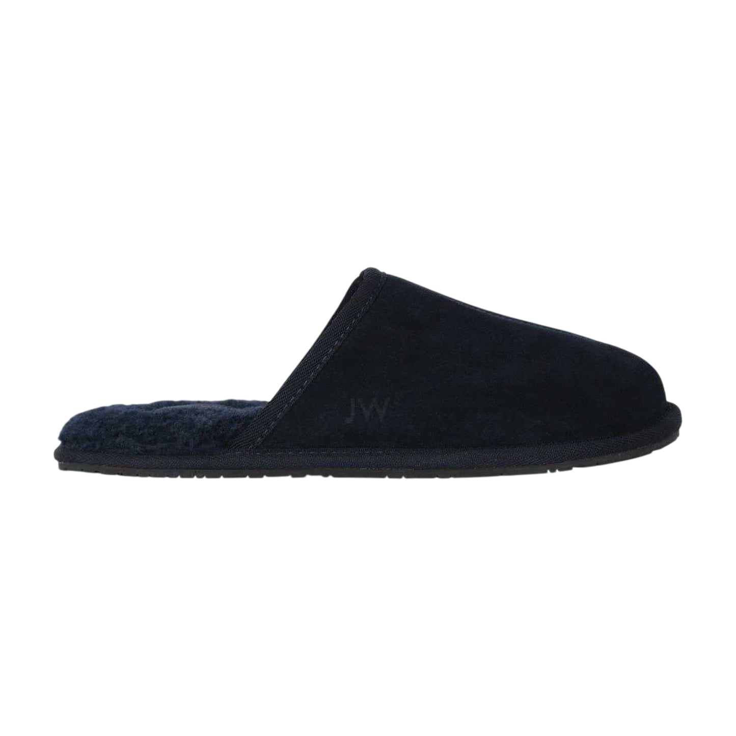 Navy - Front - Jack Wills Mens Suede Mule Slippers