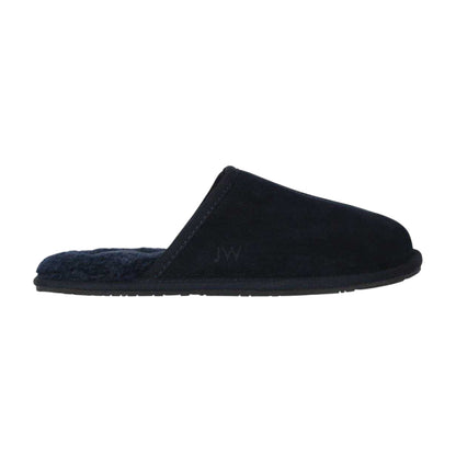 Navy - Front - Jack Wills Mens Suede Mule Slippers