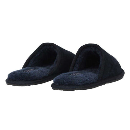 Navy - Back - Jack Wills Mens Suede Mule Slippers