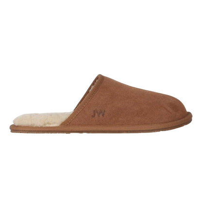 Tan - Front - Jack Wills Mens Suede Mule Slippers
