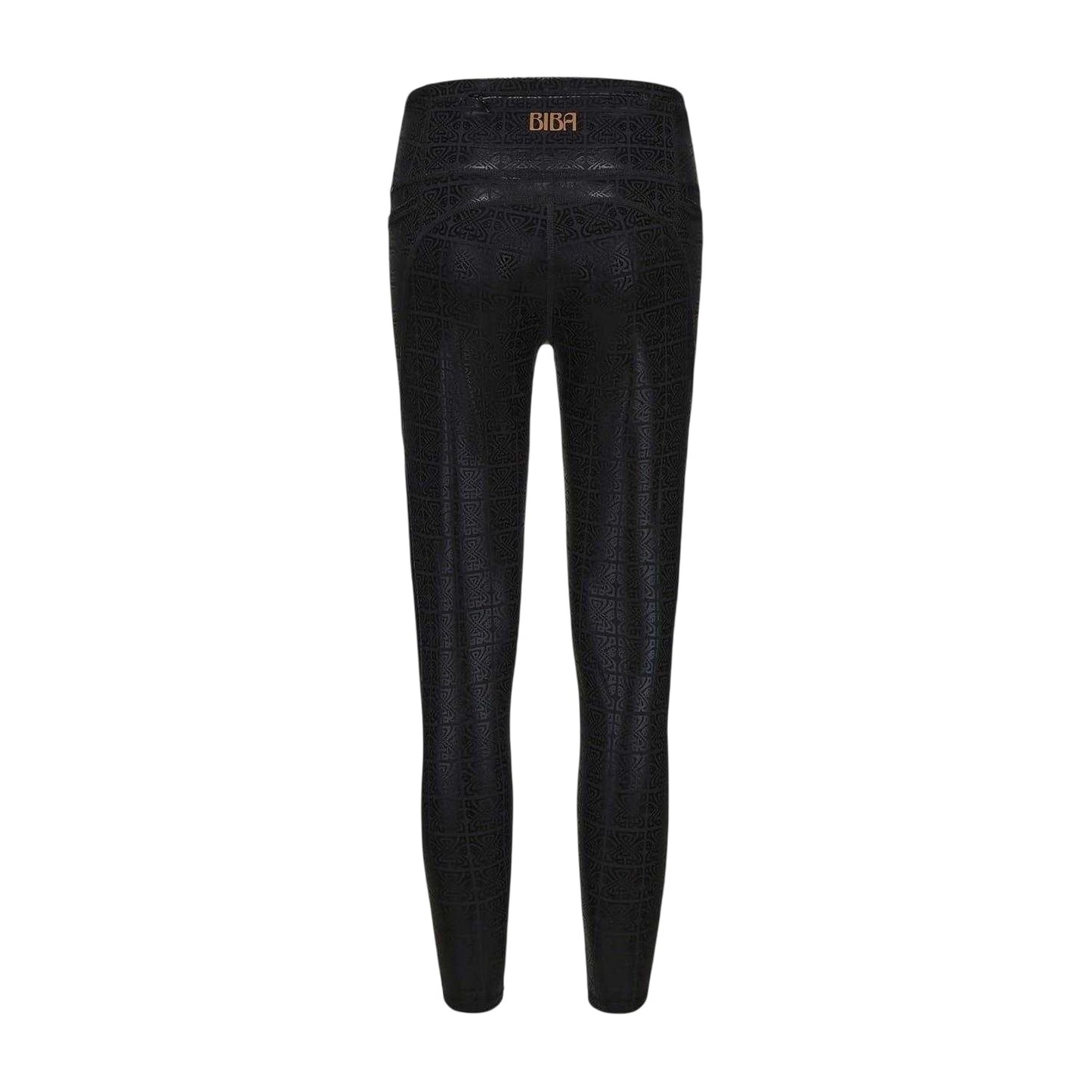 Black - Back - Biba Womens-Ladies Move Patterned High Rise Leggings