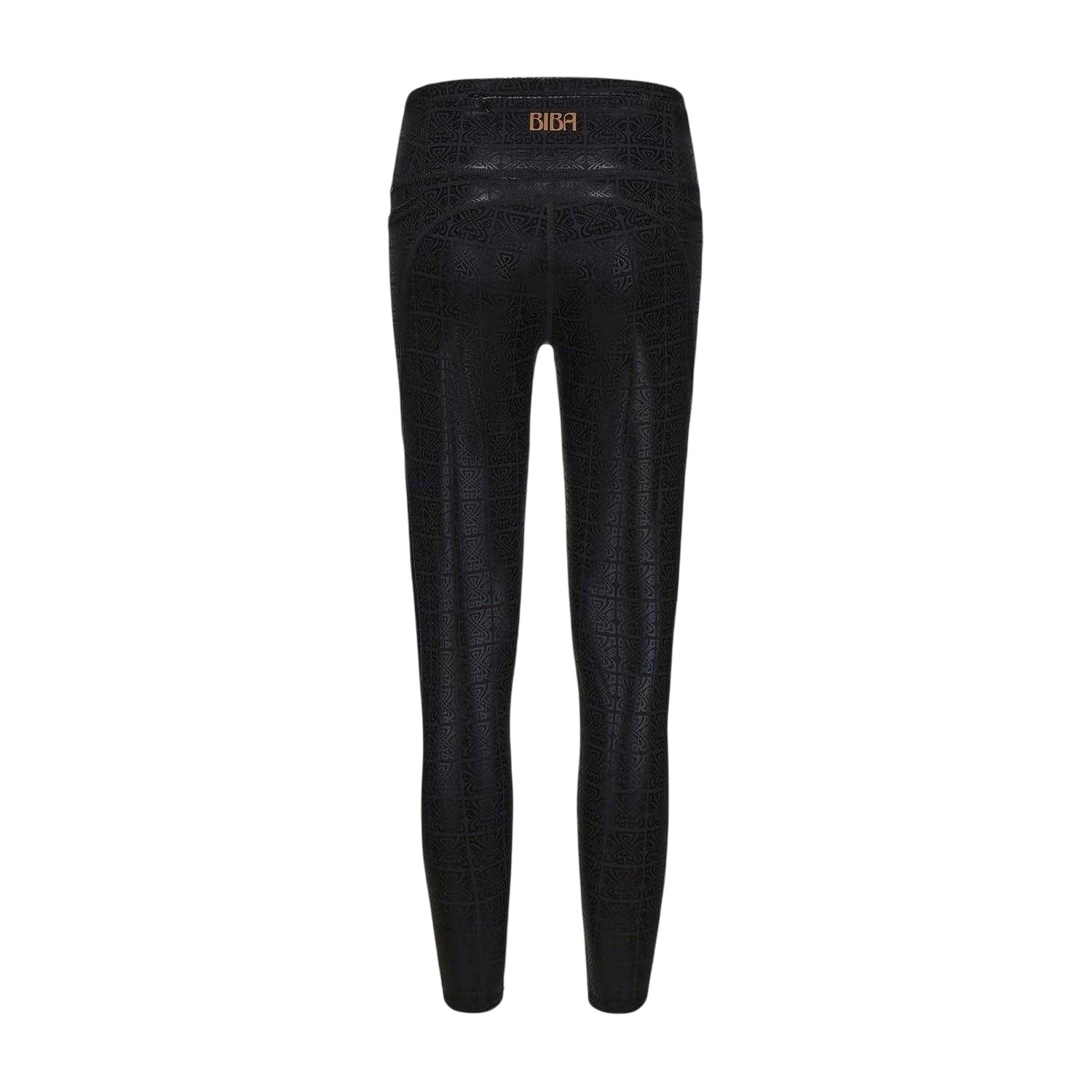 Black - Back - Biba Womens-Ladies Move Patterned High Rise Leggings