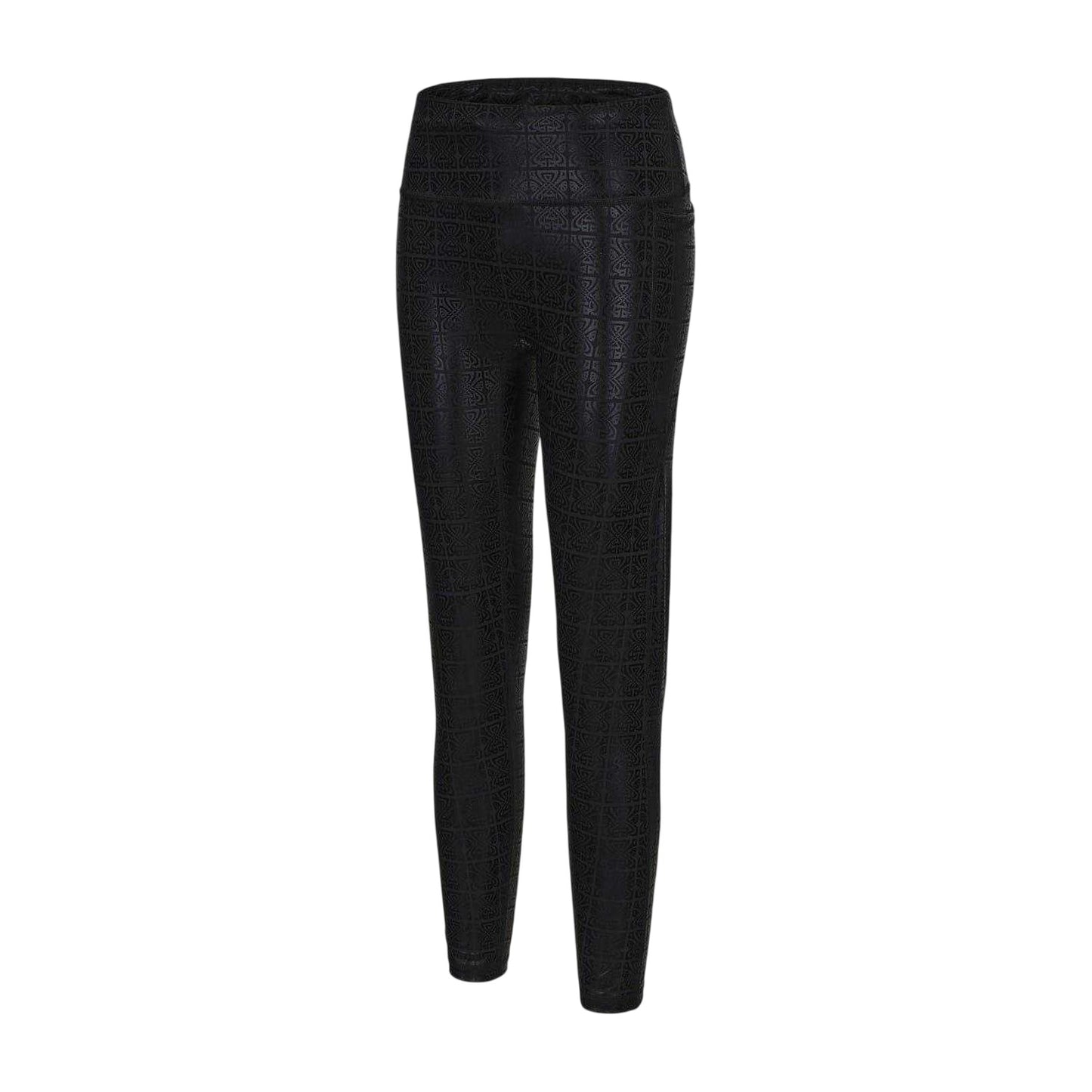 Black - Side - Biba Womens-Ladies Move Patterned High Rise Leggings