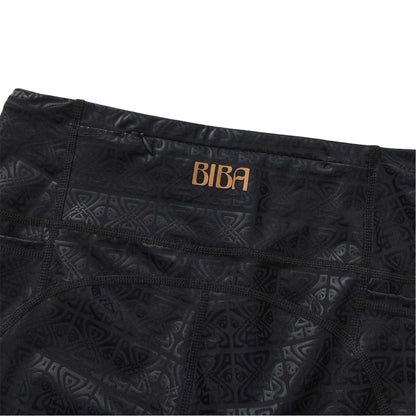 Black - Pack Shot - Biba Womens-Ladies Move Patterned High Rise Leggings