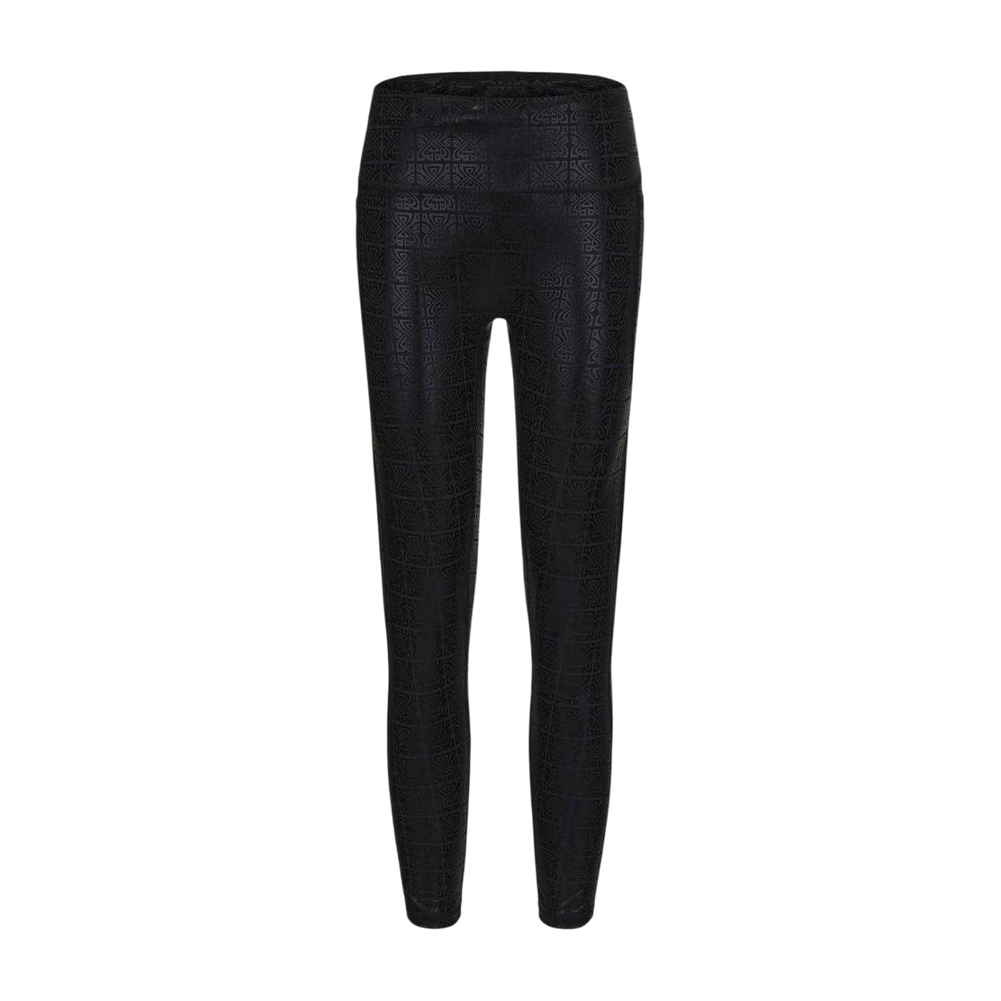 Black - Front - Biba Womens-Ladies Move Patterned High Rise Leggings