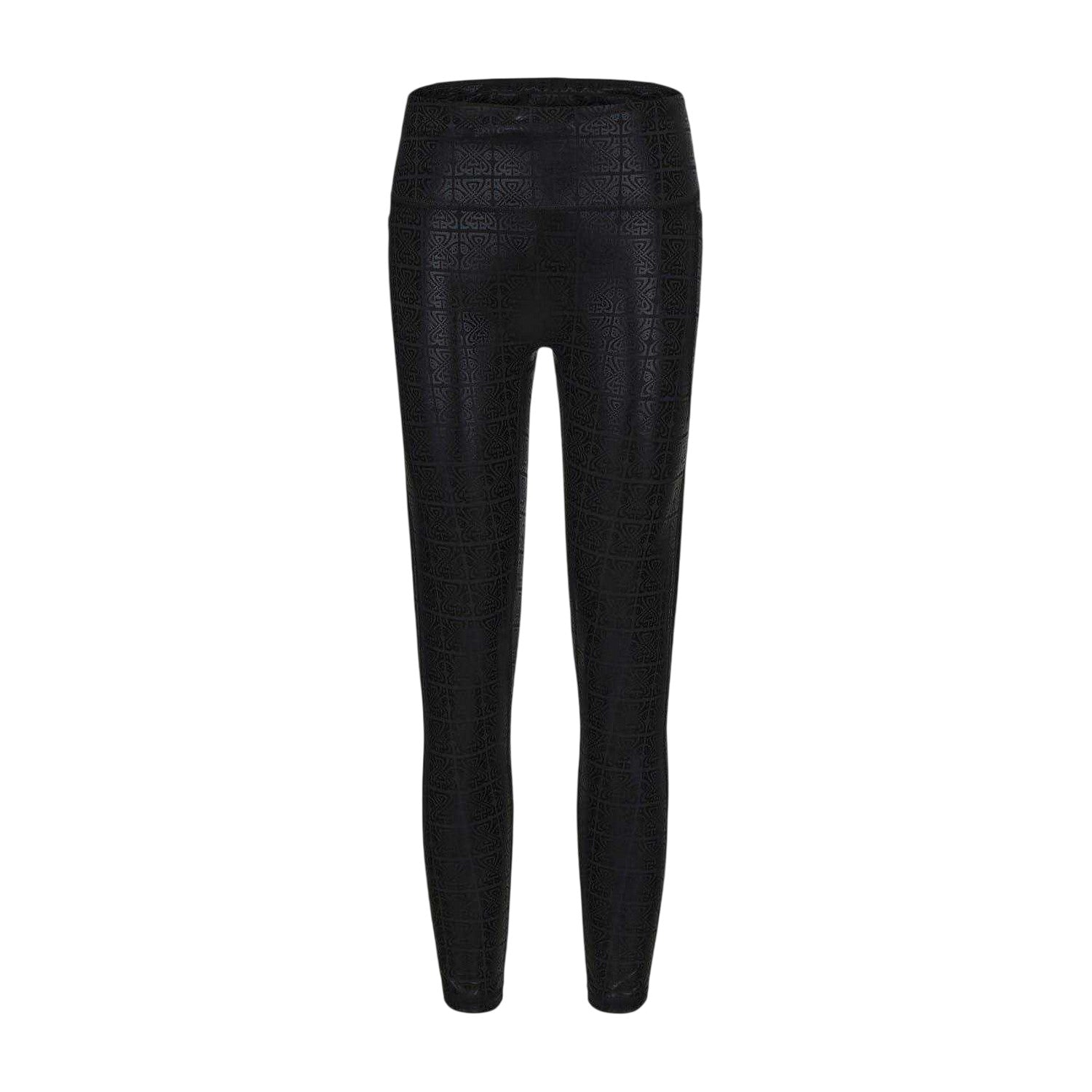 Black - Front - Biba Womens-Ladies Move Patterned High Rise Leggings