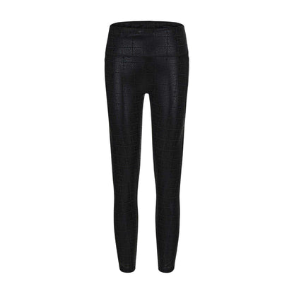 Black - Front - Biba Womens-Ladies Move Patterned High Rise Leggings