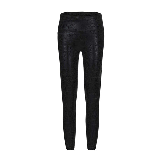 Black - Front - Biba Womens-Ladies Move Patterned High Rise Leggings