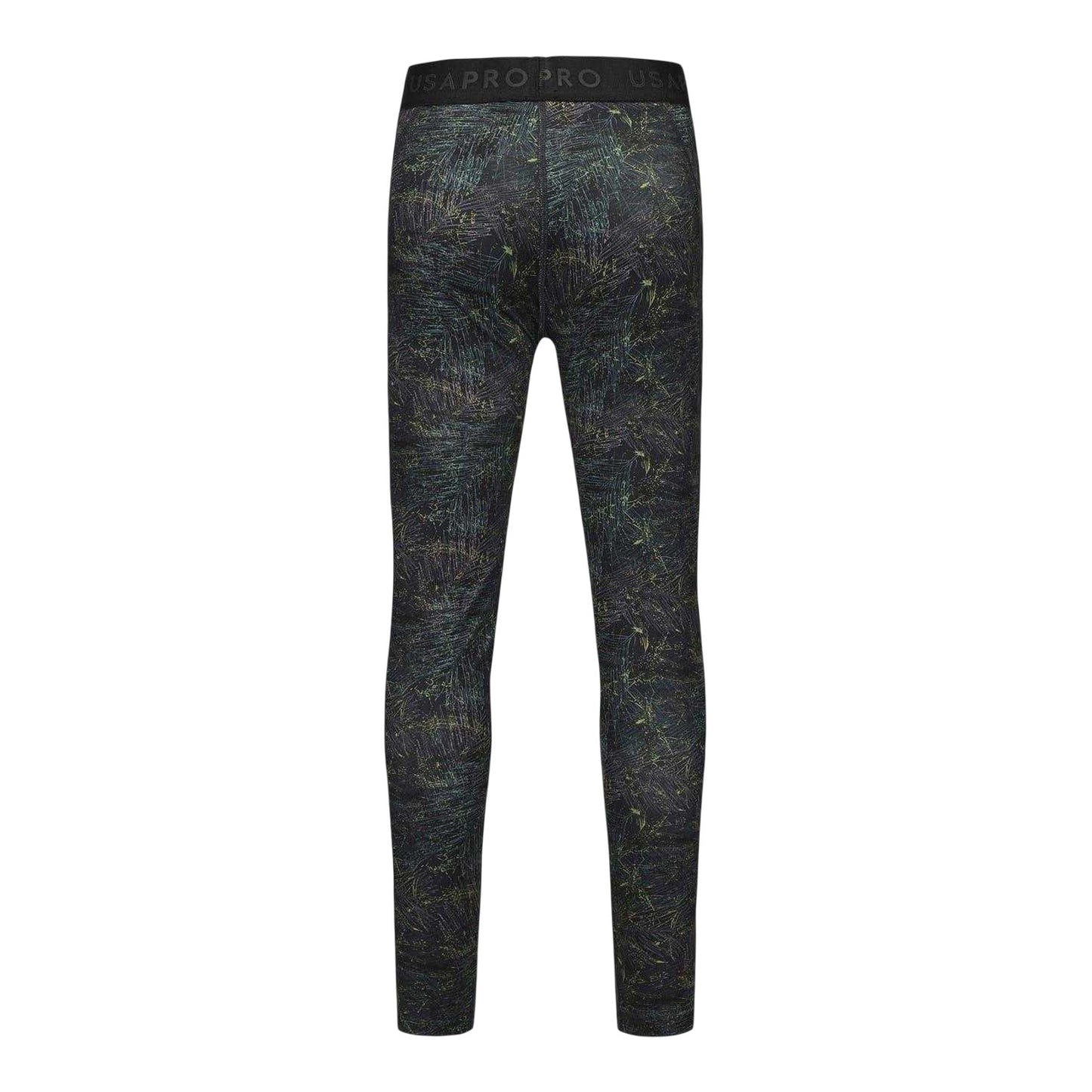 Black - Back - USA Pro Girls Pro Patterned Tight Training Leggings