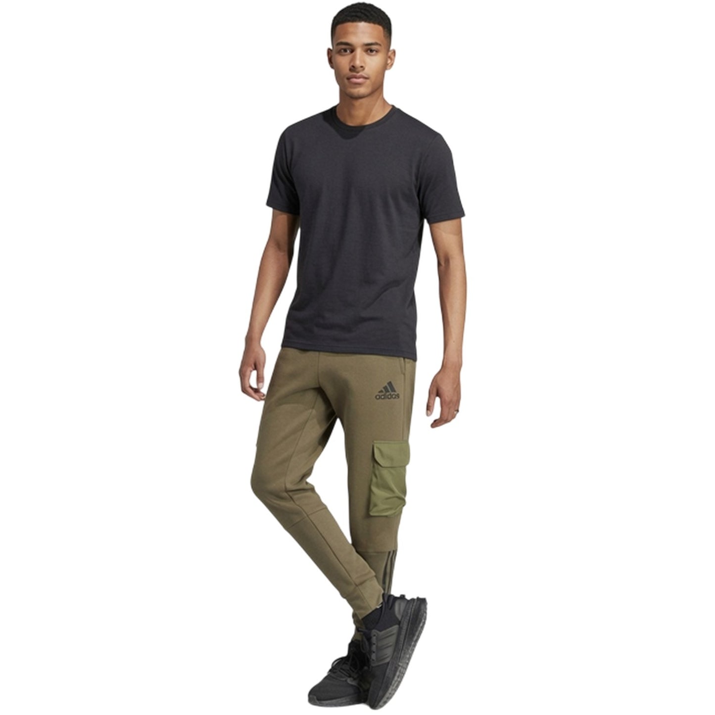 Khaki - Pack Shot - Adidas Mens Utility Jogging Bottoms