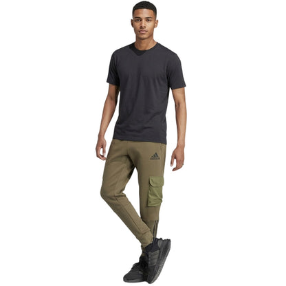 Khaki - Pack Shot - Adidas Mens Utility Jogging Bottoms