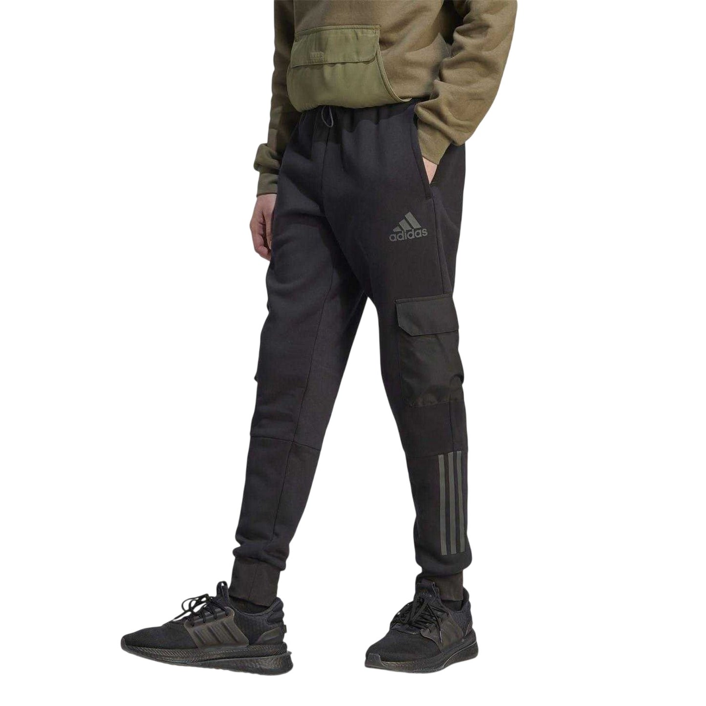 Black - Side - Adidas Mens Utility Jogging Bottoms