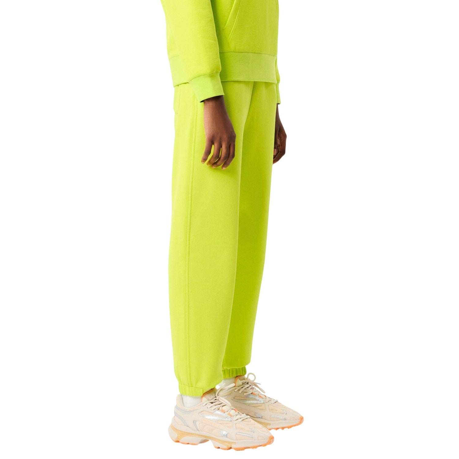 Green - Side - Lacoste Womens-Ladies Pique Jogging Bottoms