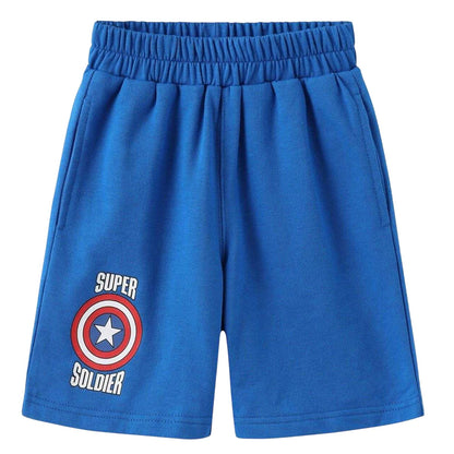 White-Blue - Lifestyle - Captain America Childrens-Kids Captain America & Falcon T-Shirt & Shorts Set