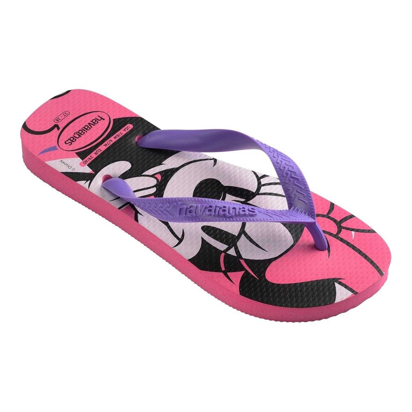 Pink - Back - Havaianas Childrens-Kids Minnie Mouse Flip Flops