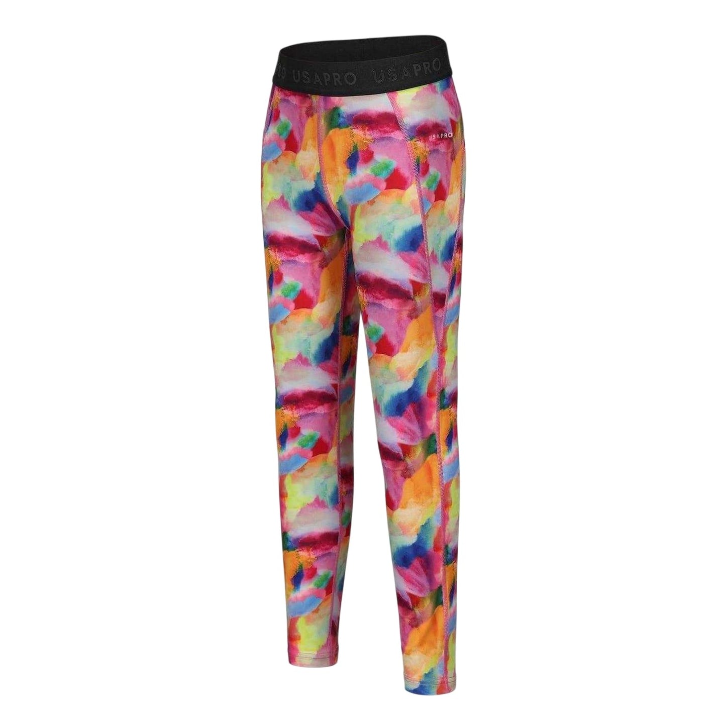 Multicoloured - Side - USA Pro Girls Pro Brush Training Leggings