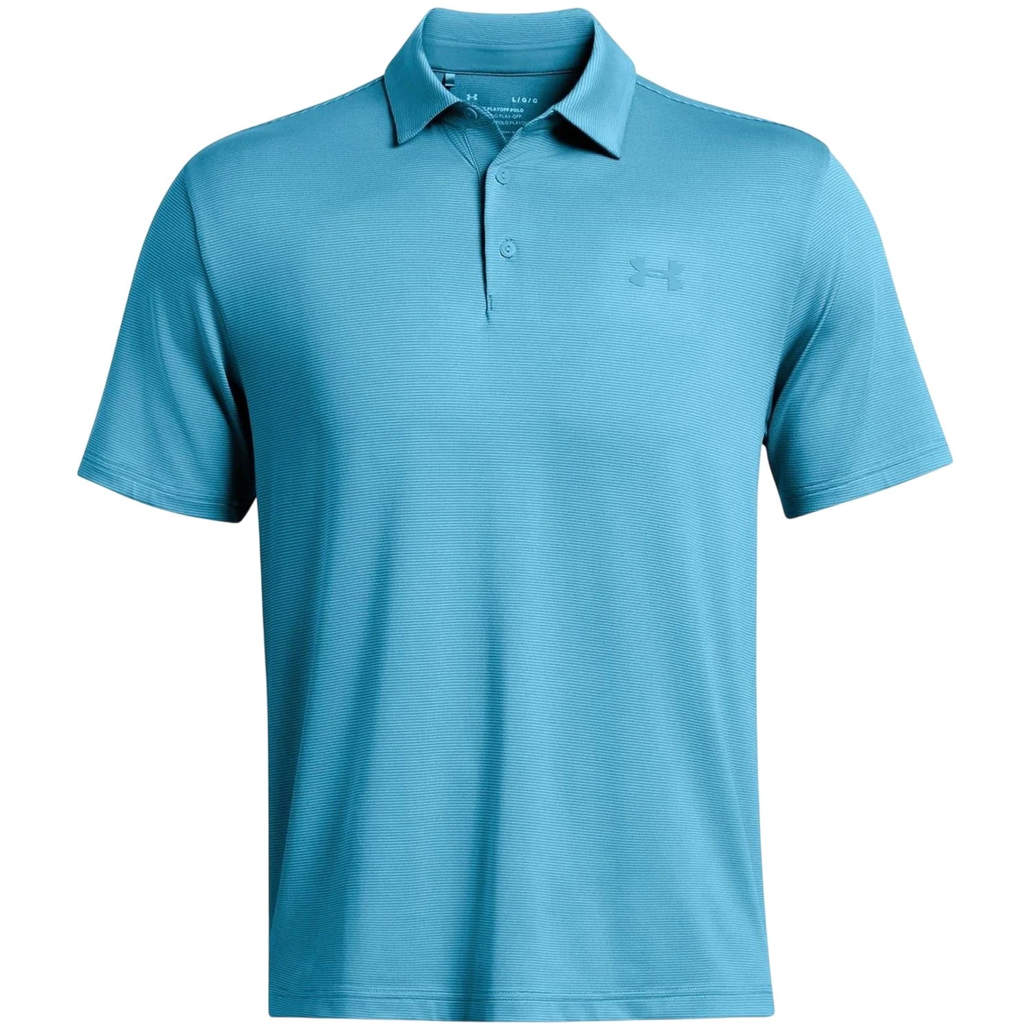 Light Blue - Front - Under Armour Mens Striped Collared Golf Polo Shirt