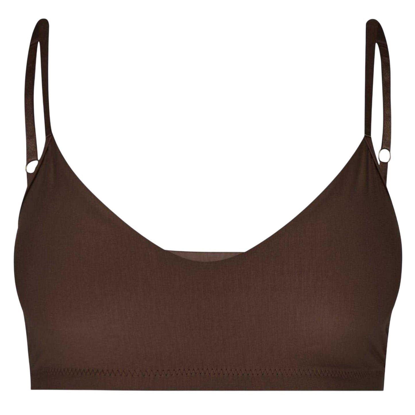 Cinnamon - Front - Command Womens-Ladies Butter V Neck Bralette