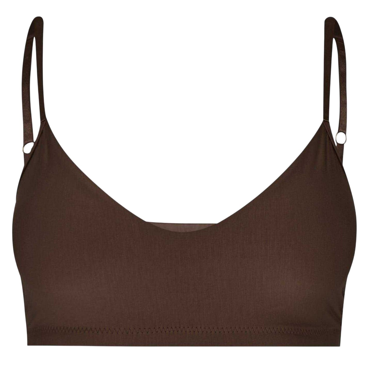 Cinnamon - Front - Command Womens-Ladies Butter V Neck Bralette