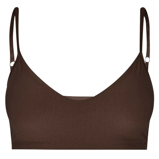 Cinnamon - Front - Command Womens-Ladies Butter V Neck Bralette