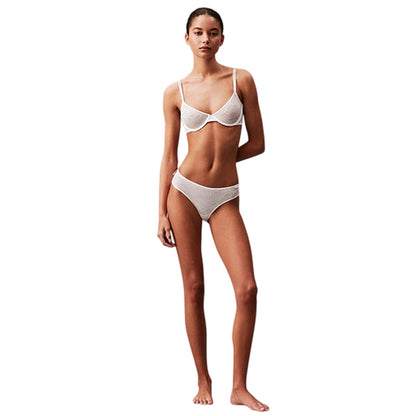 White - Lifestyle - Calvin Klein Womens-Ladies Demi Unlined Bra