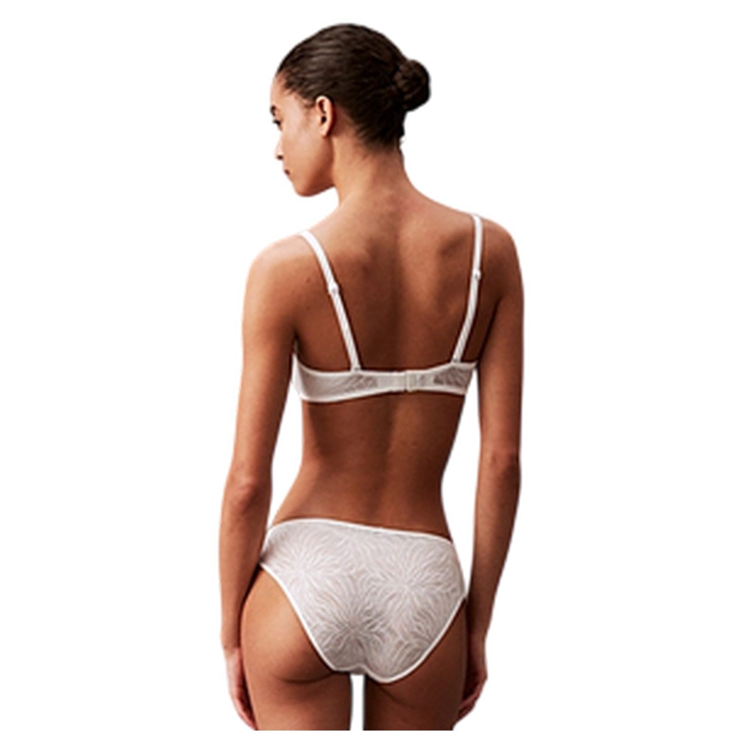 White - Back - Calvin Klein Womens-Ladies Demi Unlined Bra
