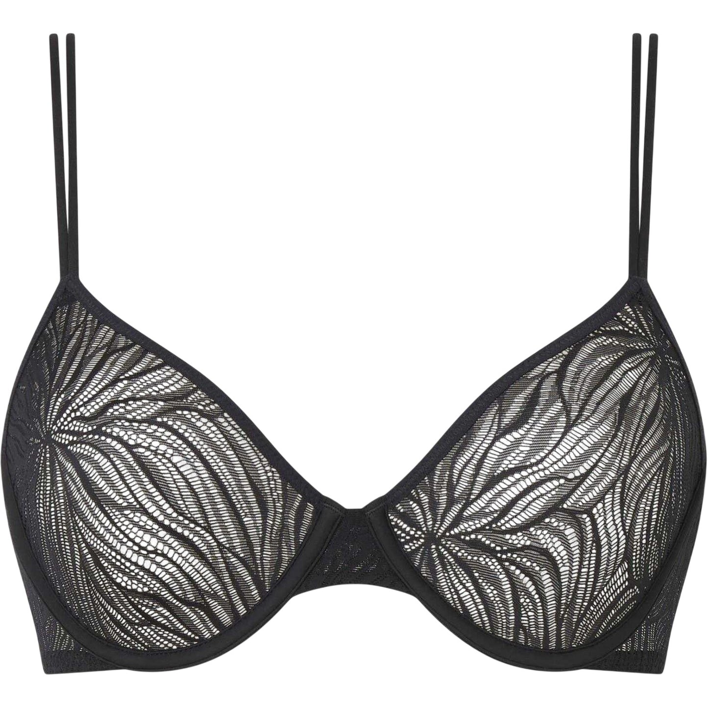 Black - Front - Calvin Klein Womens-Ladies Demi Unlined Bra