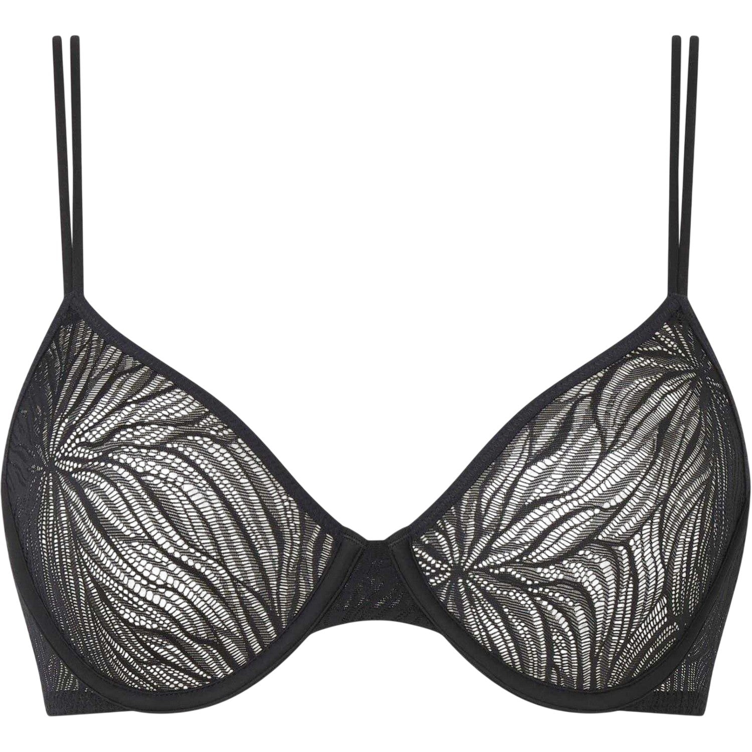 Black - Front - Calvin Klein Womens-Ladies Demi Unlined Bra