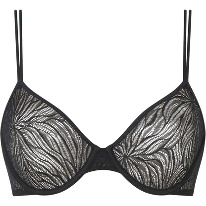Black - Front - Calvin Klein Womens-Ladies Demi Unlined Bra
