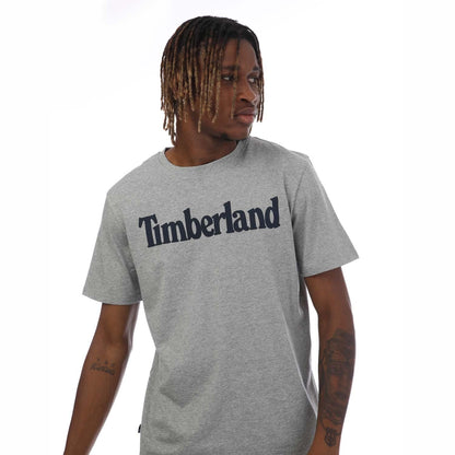 Grey Heather - Side - Timberland Mens Northwood Wordmark T-Shirt