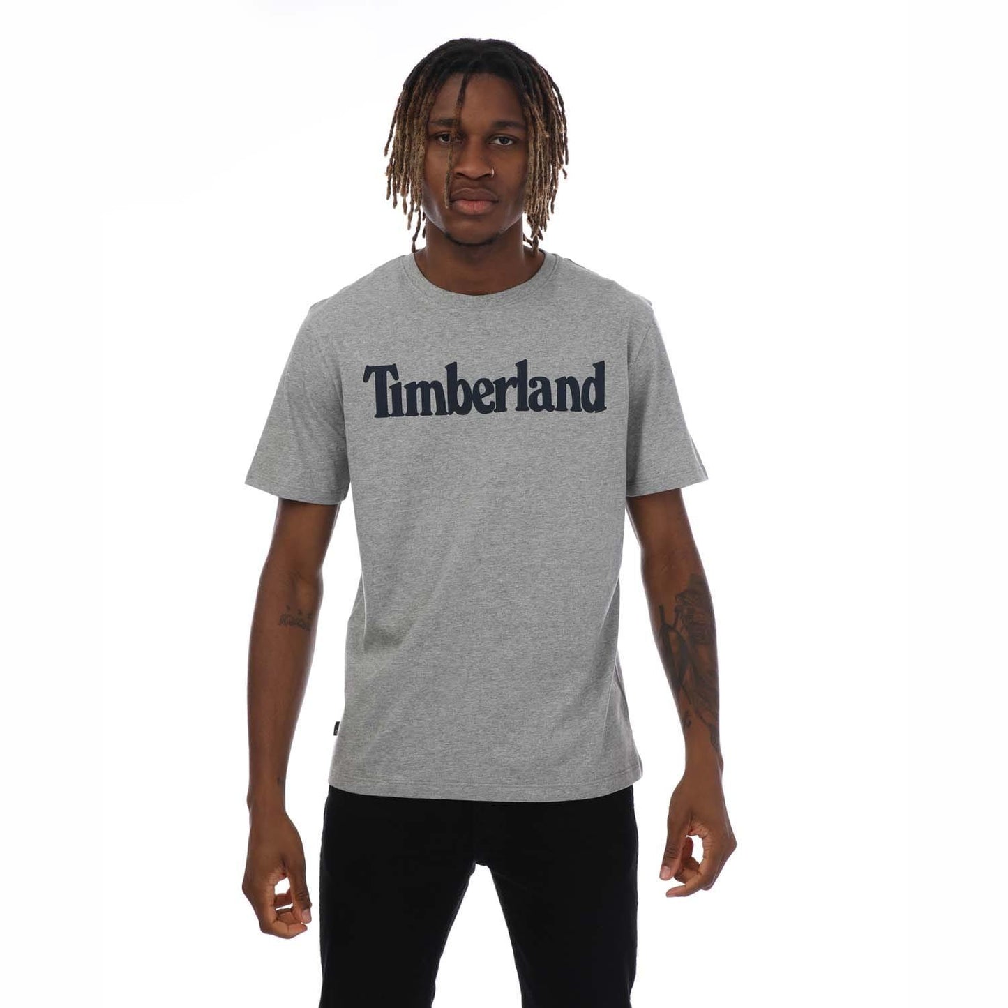 Grey Heather - Front - Timberland Mens Northwood Wordmark T-Shirt