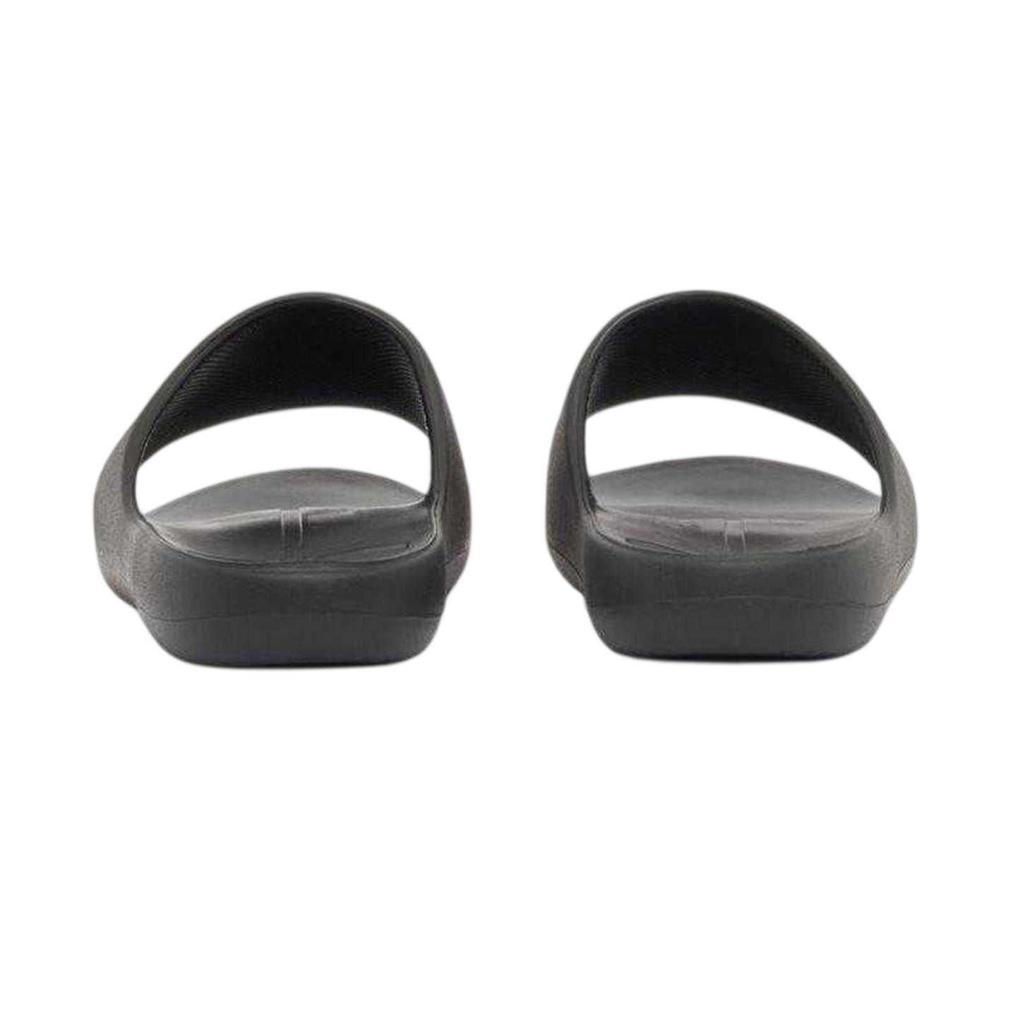Black - Back - Armani Exchange Mens Logo Flat Sliders