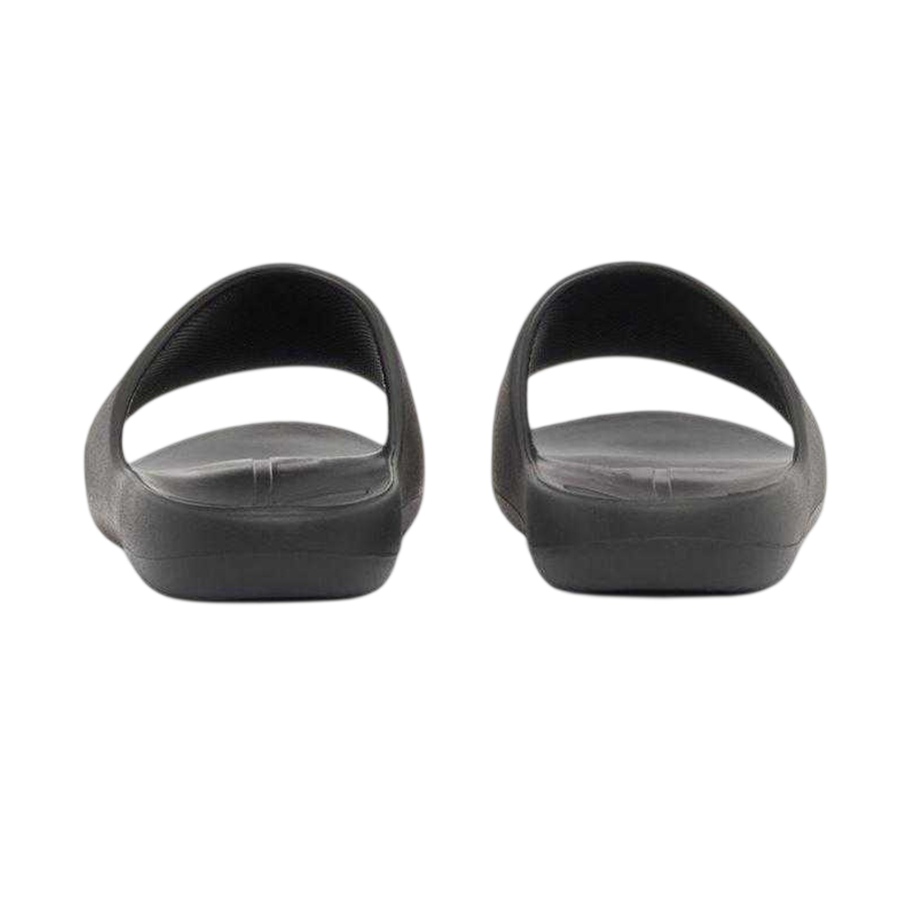 Black - Back - Armani Exchange Mens Logo Flat Sliders
