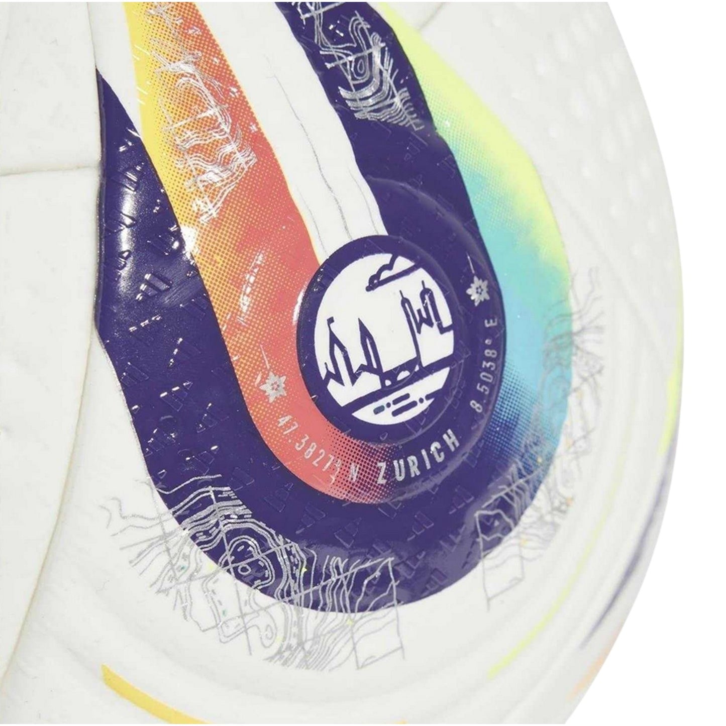 White-Purple - Side - Adidas Euro 2025 Pro Geometric Match Football