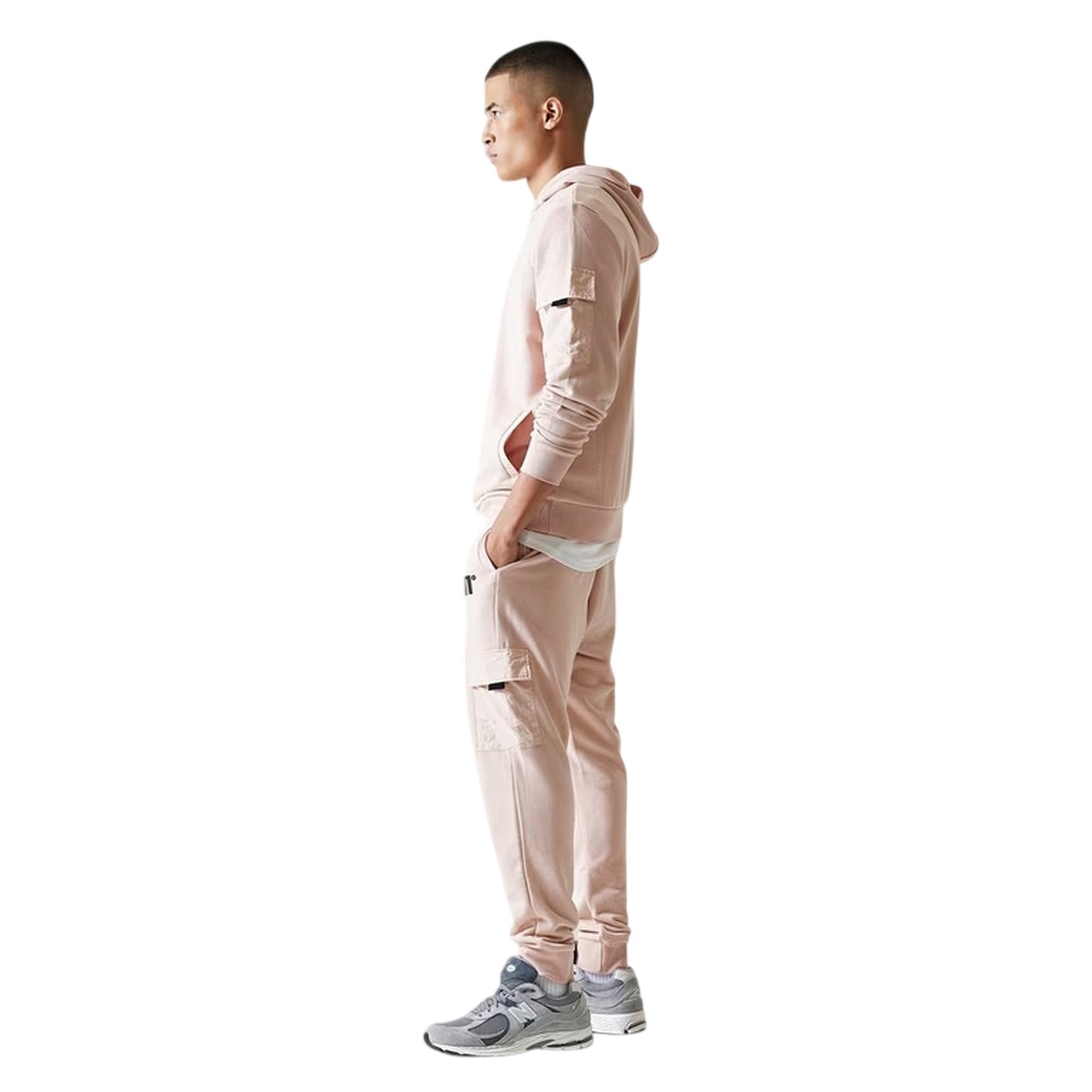 Pink - Pack Shot - 11 Degrees Mens Regular Jogging Bottoms