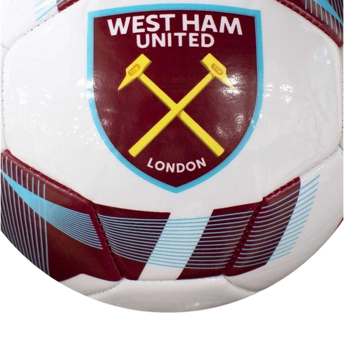 Maroon-White - Back - West Ham United FC Crest Polyurethane Training Football