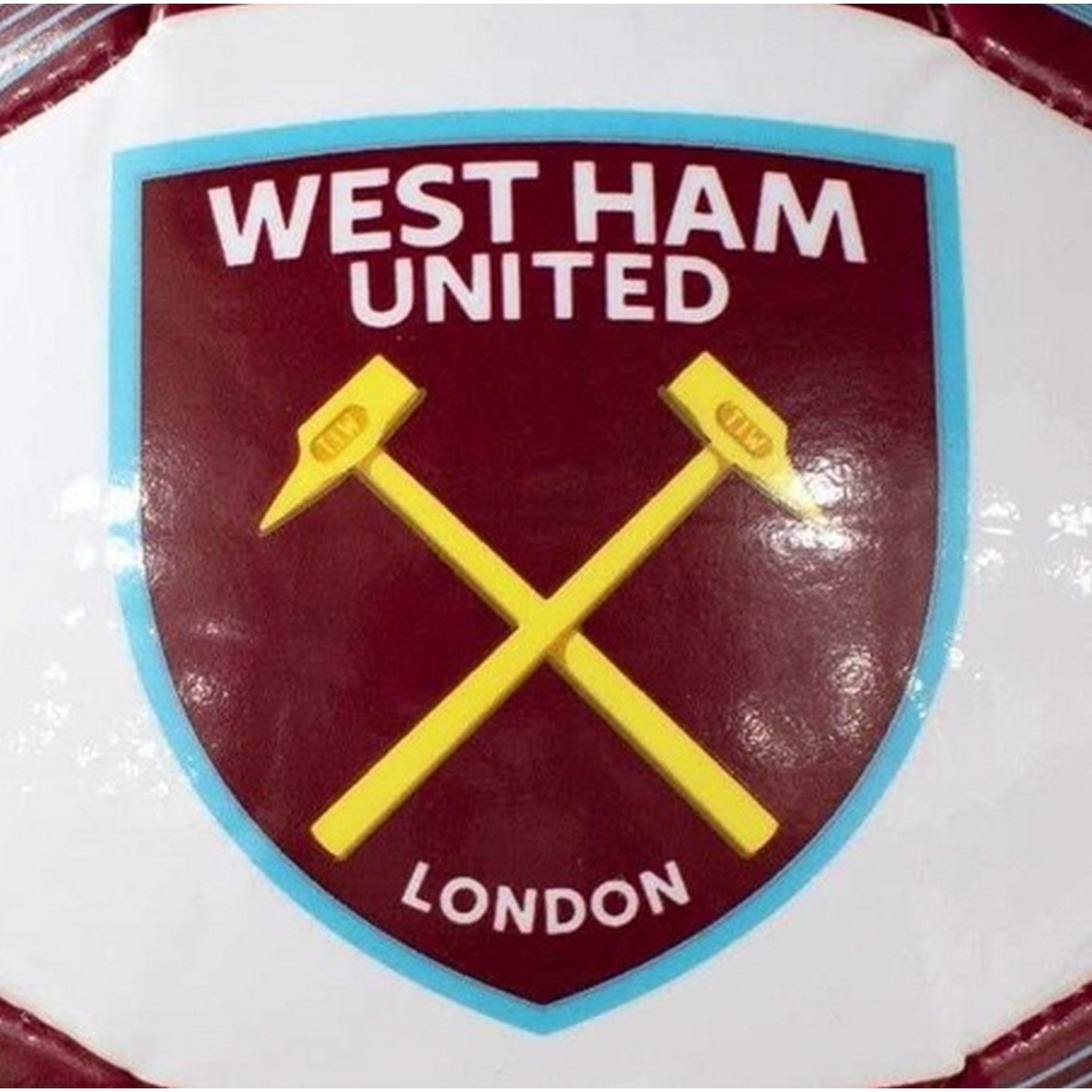 Maroon-White - Side - West Ham United FC Crest Polyurethane Training Football