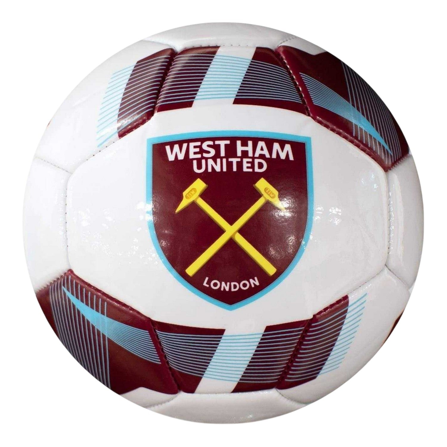 Maroon-White - Front - West Ham United FC Crest Polyurethane Training Football