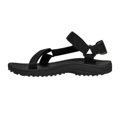 Black - Side - Teva Mens Winsted Adjustable Strap Sandals