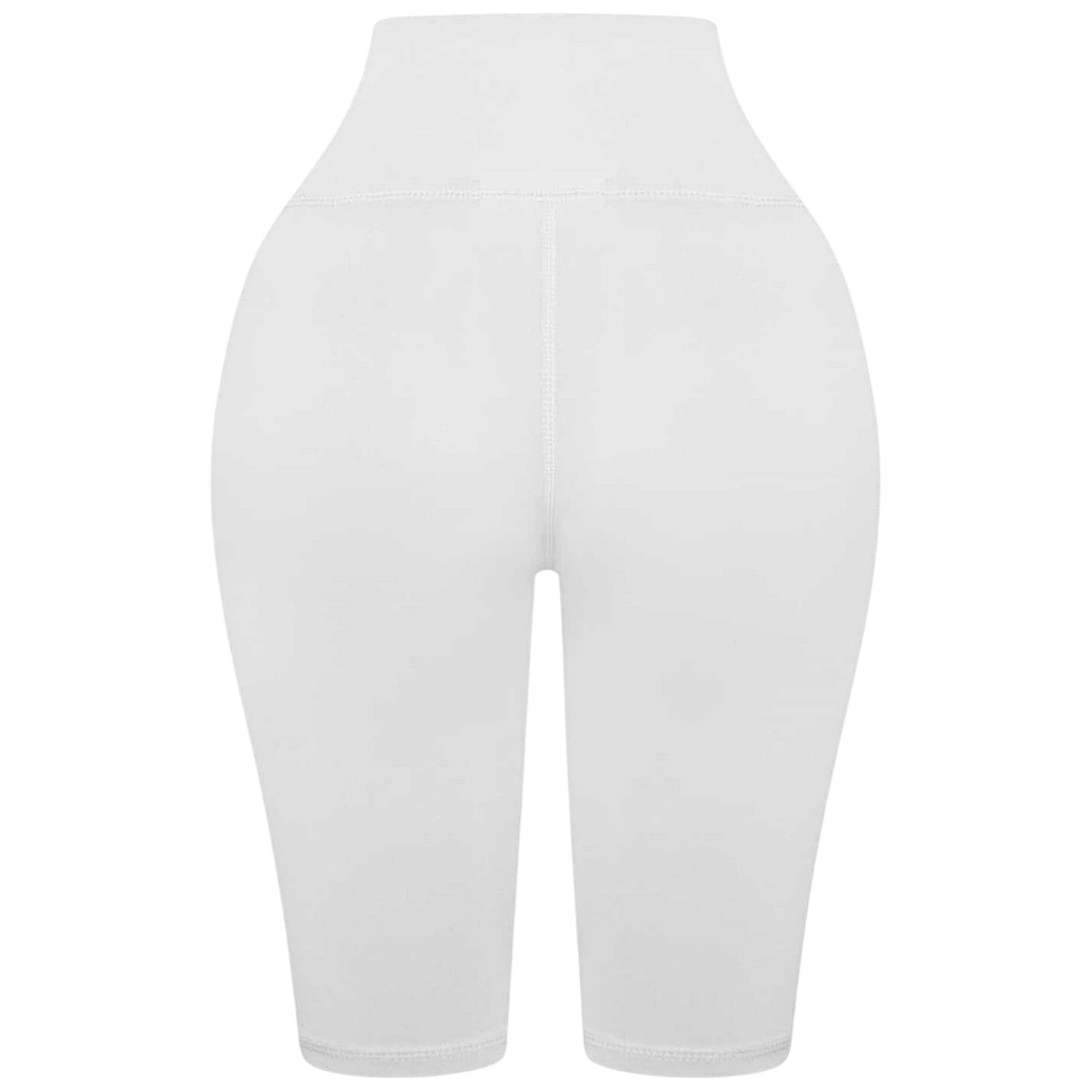 White - Back - Honeyz Womens-Ladies Slim Cycling Shorts