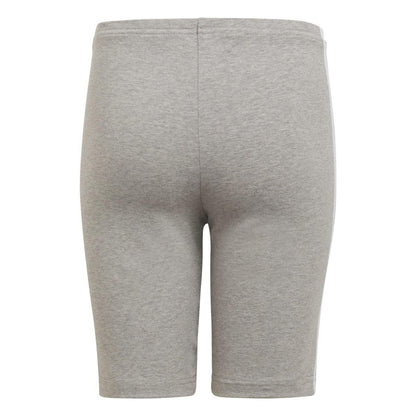 Grey-White Marl - Back - Adidas Childrens-Kids Adicolor Trefoil Tight Cycling Shorts
