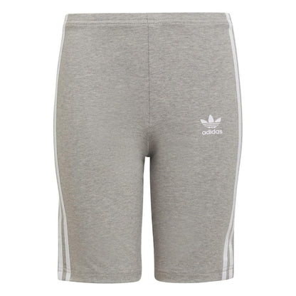 Grey-White Marl - Front - Adidas Childrens-Kids Adicolor Trefoil Tight Cycling Shorts