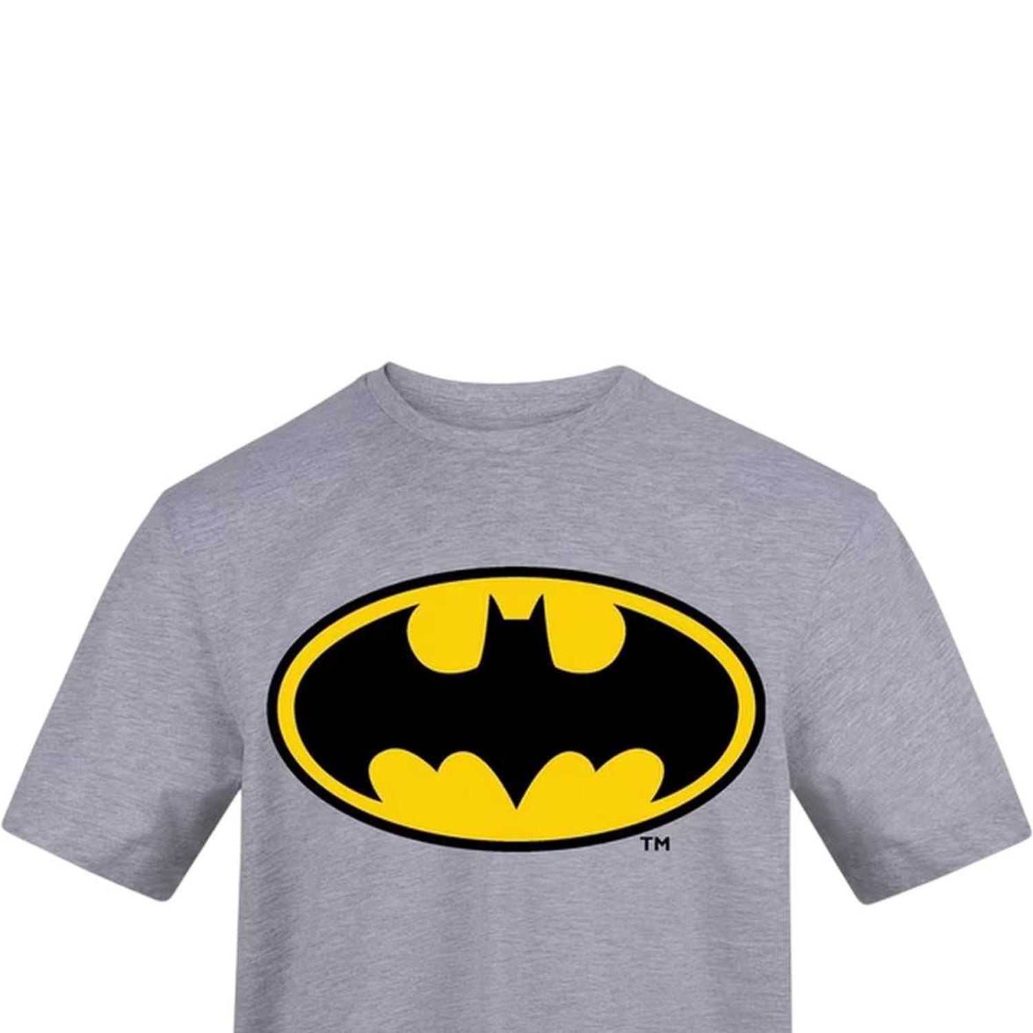 Grey - Side - Batman Unisex Adult Batman Logo T-Shirt